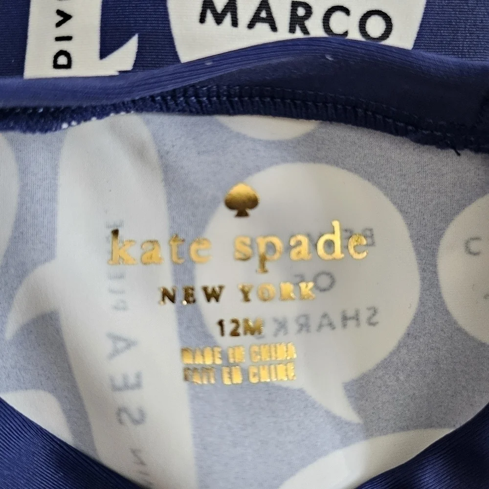 New Kate Spade New York Kids Speech Bubble-Print UPF 50+ Rash Guard NWT 12 Month
